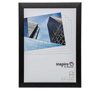 Hampton Frames | Marco de fotos OXFORD, A4 21x30 cm, negro, madera, frontal plexiglás | Vertical u horizontal, pared o sobremesa, clips de seguridad | Para certificados y fotos