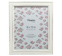 Hampton Frames | Marco de fotos PAL301980W, 20x25cm, blanco, madera MDF | Vidrio frontal, perfil 30mm, colgado o sobremesa | Decoración para hogar u oficina