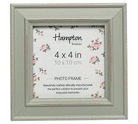 Hampton Frames, marco de fotos Paloma, 10x10cm, madera verde salvia | Estilo moderno, 30mm ancho, diseño Shabby Chic | Para fotos cuadradas, decoración hogar