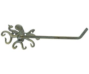 Hampton Nautical Toallero de Bronce Antiguo con diseño de Pulpo de 11 Pulgadas, decoración de baño y Playa, Hierro Fundido