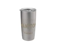 Hampton Virginia vintage Vaso térmico de acero inoxidable de doble pared