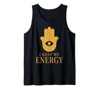 Hamsa Hand Evil Eye Protección Símbolo Equilibrio Espiritual Camiseta sin Mangas
