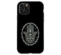 Hamsa Hand Floral Protección Ocular Simbólica Conciencia Mano Carcasa para iPhone 11 Pro
