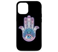 Hamsa Mano Mandala Yoga Fátima Mano Símbolo Boho Mujer Carcasa para iPhone 12/12 Pro