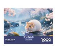 Hamster 1000 Piezas De Rompecabezas para Adultos, Rompecabezas Escena de Ruisseau de Cerezos en Flor Adultos, Juego Didáctico Productos Lúdicos Creativos 70x50cm/1000pcs