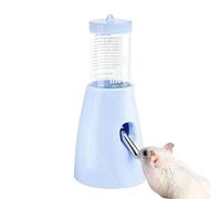 Hamster Agua Bottle, Hamster Water Drinker with Stand, PP, Poliestireno 80ml Abierto inferior a prueba de fugas Suministros para jerbil, ardilla, erizo, conejito y hogar interior, 17x8x8cm
