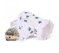 Hamster Aktivitätstunnel - 29cm Tragbare Röhre | Stoff Material Kaninchenversteck, 3 Wege Spiel Labyrinth für Mäuse Ratten Igel Vielseitiges Faltbares Trainingsspielzeug Langlebiger Ruheplatz