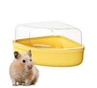 Hamster Bath Tub, Cheese Shaped Contenedor, Tubo transparente con diseño , Sturdy Build Small Pet Gear, Premium Quality Cage Accessories, Gerbil Playground Exploring Travel 7.20 x 5.47 x 3.50