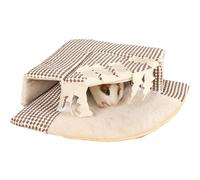 Hamster Bed - Cama de chinchilla de 15,75 x 15,75 x 3,94 pulgadas | Play Tube Toys with Tassel | Hamster Hiding | Cama de animales pequeños para mascotas pequeñas Dragones Bearded Dragons