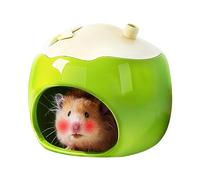 Hamster Bed - Large Ceramic Hideaway House, Fruit Shape Small Animal Nest Shelter, Cool Durable Pet Habitat | Sleeping Cave For Hamsters Gerbils Lemmings Chinchilla Hedgehog Pets