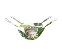 Hamster Bed, Small Animal Cage Accessory, Soft Arctic Velvet Fabric, Ferret Hammock, Hardware Hooks, (211511cm), Perfect for Ferrets, Hamsters, Chinchillas, Sugar Gliders