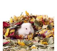 Hamster Bedding | 100g Dried Flower Paper Bedding | Naturally Dried Flowers for Hamsters, Guinea Pigs, Bunnies | Odor Control, Moisture Absorption, Calming Scents | Cage Decoration & Small Pet Habitat