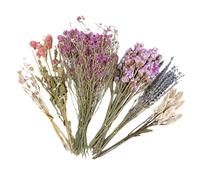 Hamster Bedding Natural - 25cm Flower Grass Habitat Decor With Dried Plant Bundle | Small Animal Cage Ornament | Odor Control Decoration For Bunny Gerbil Guinea Pig Cage Setup Seasonal Display