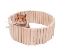 Hamster Bridge - Bendable Wooden Ladder, Small Animal Climbing Toy | Flexible Arch Tunnel Fence with Natural Wood Design For Cage Exercise Habitat Decoration Play Activity Use