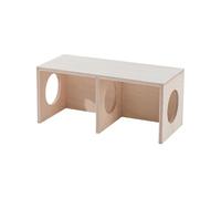 Hamster Cage, 2-Chamber Hide Hamster Hide Habitat, Wooden Hamsters House, Hamsters Maze Habitat, Multi-Room, Landscape Ornament, Habitats for Small Pets