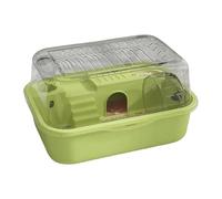 Hamster Cage, 2-Tier House, Silent Running Wheel, Ventilated Spacious Design,1 Set Transparente, Interior Use Perfect for Bunny Chinchilla Gerbil Squirrel Resting Playing, 35 x 25 x 18,5 cm