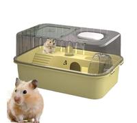 Hamster Cage, Acrylic Transparent Large Hamster Box, Easy to Clean Guinea Cage, Portable Hedgehog Cage for Dwarf Hamsters, Mice & Gerbils Large Hamster Cage, Acrylic Transparent Hamster Box