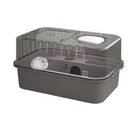 Hamster Cage, Acrylic Transparent Large Hamsters Box, 18.11x12.2x9.45 Inches Easy to Clean & Small Animal Habitat, Portable Clear Enclosure for Dwarf Mice Gerbils Hedgehogs