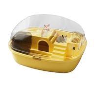 Hamster Cage | Clear Acrylic Hamster Home | Small Animal Habitats For Pet Hamsters, Gerbils, Mice, Includes Water Bottle, Exercise Wheel, Food Dish & Hamster -out