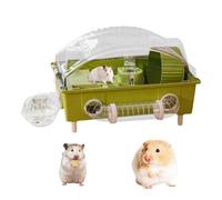 Hamster Cage - Clear Pet House Enclosure | Transparent Small Animal Nesting House For Hamster, Gerbil, Guinea Pig, Hedgehog, Chinchilla, Bunny Or Ferret, Ideal For Home Pet Habitat and Comfort
