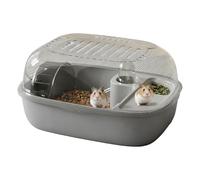 Hamster Cage - PP 31x23.5x16cm | Small Animal Cage with Running Wheel Water Bottle Set, 2 Layer Transparent Habitat | Compact Hamster Home For Indoor Outdoor Travel Apartment Pet Care Use