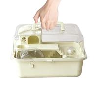Hamster Cage - Small Pet Habitat Enclosure for Home Use | Acrylic Transparent Structure with Ventilation Slots, Multi Level Exercise Space for Hamster Mouse Gerbil Indoor Living Setup
