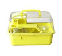 Hamster Cage - Small Pets Houses, with Running Wheel Clear Enclosure, 12-Inch Hamster Bedding Box Mouse Habitat | For Dwarf Mice Gerbil Hedgehog Small Animals Pet Indoor Outdoor Travel Home