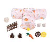 Hamster Cage Tubes, Enrichment Habitat Accessories, Interactive Playground with Balls, Sturdy Tunnel System for Digging, Climbing, and Sleeping, Ideal for Indoor Small Pet Play