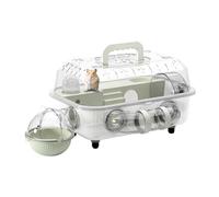 Hamster Cages - 2-Layer Clear Detachable Assembled Nest | with Tunnel and Silent Wheel 14.57x9.84x8.66in Mouse Cage for Pet Mice - for Small Animal Dwarf Gerbil Exercise Sleeping Resting Hiding Seelpi