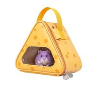 Hamster Carrier Bag | Portable PU Small Pet Travel Backpack With Transparent View Window & Breathable Holes | Lightweight Triangle Design Carrier For Hamsters, Gerbils, Sugar Gliders & Small Pets |