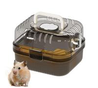 Hamster Carrier, Breathable Travel Bag, Portable Outdoor Lightweight, Ventilated Design with Running Wheel, for Outing, Traveling, Car, Visit, Pet Transport, 9.84x8.66x7.48 Inches