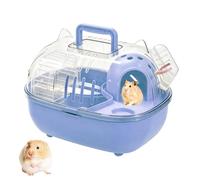 Hamster Carrier Cage - Portable Small Pet Travel Box for Safe Transport | Transparent Ventilated Design with Water Bottle Attachment, Lightweight Holder for Vet Visits Home Travel