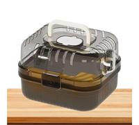Hamster Carrier Cage, Travel Hamster Carrier,Pequeño portador de animales - Peso exterior portátil una ventilada con una rueda de rodadura para el transporte Visita fuera del coche Viajes fuera
