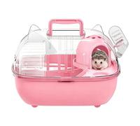 Hamster Carrier Crate - Safe Portable Transport For Small Pets, Lightweight Wire Mesh Cage Compact Design, Ventilated Panels + Secure Latch Closure, Durable + Reinforced Base, For Rabbits, R