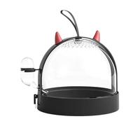 Hamster Carrier, Hamster Travel Cage, Portable Small Animal Container with 180 Degree Side Revolving Door for Hedgehog Sugar Glider Geckos, 7.17x7.17x6.22 Inches, 366g