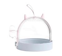 Hamster Carrier, Hamster Travel Cage, Portable Small Animal Container with 180 Degree Side Revolving Door for Hedgehog Sugar Glider Geckos, 7.17x7.17x6.22 Inches, 366g
