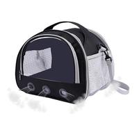 Hamster Carrier, Portable Bag for Small Animal, Oxford Cloth, PVC Multifunctional Guinea Carrier, Transparent Window Handbags for Guinea Pigs, and Bunnies, 8.66x7.48x7.09 Inches