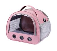 Hamster Carrier, Portable Bag for Small Animal, Oxford Cloth, PVC Multifunctional Guinea Carrier, Transparent Window Handbags for Guinea Pigs, and Bunnies, 8.66x7.48x7.09 Inches