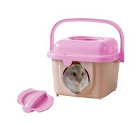 Hamster Carrier - Portable Small Animal Transport Crate with Handle, Breathable Cage | Pet Carrier for Hamsters, Gerbils, Chinchillas, Hedgehogs, Ferrets | Ideal for Vet Visits, Outings, Outdoor Trips