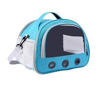 Hamster Carrier, Portable Small Animal Travel Bag, Transparent Window Hand bag with a Comfortable Handle for Hamsters, Guinea Pigs and Other Small Animals, 8.66x7.48x7.09 Inches