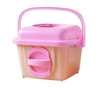 Hamster Carrier - Portable Travel Cage with Ventilated Lid, Lightweight Transparent Pet Crate with Handle, Small Animal Transport Box | Outing Travel Essentials for Hamster Gerbil Hedgehog Ferret