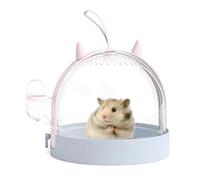 Hamster Carrier, Small Animal Carry Container 7.17x6.22in 180 Degree Side Revolving Door, Portable Hamsters Carriers, Pet Cage for Gerbil, Hedgehog, Mice