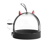 Hamster Carrier, Small Animal Habitat with 180° Revolving Side Door, Pet Outgoing Cage for Hedgehog, Sugar Glider, Squirrel, Mice, 7.17x7.17x6.22 Inches, Black and Purple