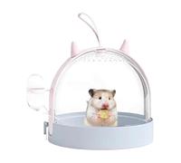 Hamster Carrier, Small Animal Travel Cage, 7.17 x 7.17 x 6.22 pulgadas 180 Revolving Side Door, Portable Carrying Case, Ideal for Camsters, Gerbils, Hedgehogs and Mice Use