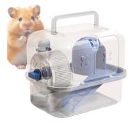 Hamster Carrier, Ventilated Travel Case for Small Pets, Transparent Lightweight Carrying Cage for Hamsters, Gerbils, Mice, Ideal for Hiking, Walking, and Outdoor Adventures