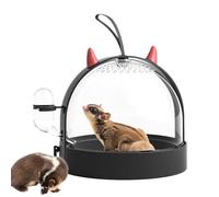 Hamster Carry Cage, Portable Small Animal Habitat, Transparent Container For Hamsters, Hedgehogs, Sugar Gliders, and Small Pets, Portable and Convenient, 7.17x7.17x6.22 Inches