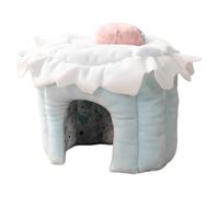 Hamster Cave Bed - Soft Thermal Tunnel Structure, Snug Seasonal Nest Cushion, Creativee Cake Form Hideaway Delivering Relajation, Safety, Support | Chinchilla Bunny Gerbil-Friendly Small Creature