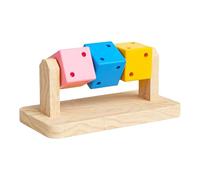 Hamster Chew Toys, Guinea Pig Toys, Natural Wooden Material, Bite-Safe Craftsmanship, Ideal for Small Pets and Rodents, 5.51x2.76x2.36 Inches, Multicolor, 1 Piece