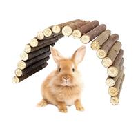 Hamster Climbing Bridge | Natural Portable Wooden Entertainment Ladder | Small Animal Cage Accessory | Bendable Exercise Play Tunnel Bridge | Durable Chew Safe Habitat Toy for Hiding Foraging Climbing