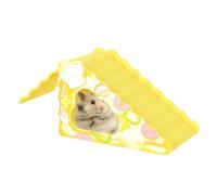 Hamster Climbing Toys Cheese Design - Hamster Furniture, 2 In 1 Non Slip Climbing Ramp House, Exercise and Chewing Activity, Foraging Game Space | Hamsters Toy For Exploration Breeding